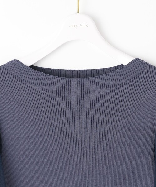 ANY SIS（エニィスィス）の「【洗える】チュールスリーブ ニット（ニット/セーター・レディース・ダルブルー系/ブラック系・2）」の12枚目の写真