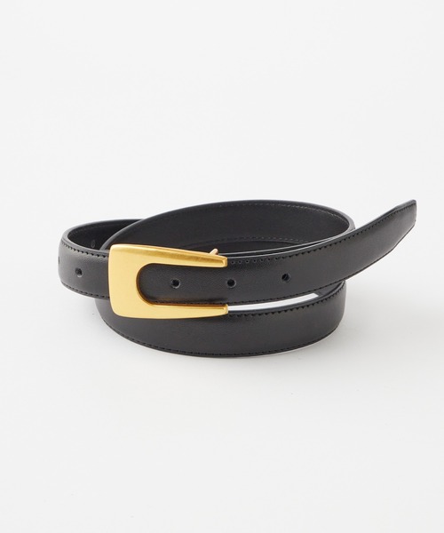 BONLECILL（ボンルシール）の「ヴィンテージライク デザインバックルレザーベルト（ベルト・レディース・ブラック/ブラウン・FREE）」の9枚目の写真