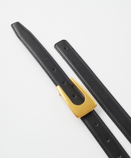 BONLECILL（ボンルシール）の「ヴィンテージライク デザインバックルレザーベルト（ベルト・レディース・ブラック/ブラウン・FREE）」の12枚目の写真