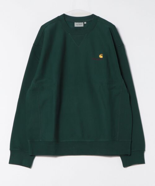 Carhartt WIP(カーハートダブリューアイピー)の「【Carhartt WIP】AMERICAN SCRIPT SWEATSHIRT I025475(スウェット・メンズ・グリーン/ライトグレー/ブラック/グリーン系1/グレー・M/L/S/XL)」の5枚目の写真