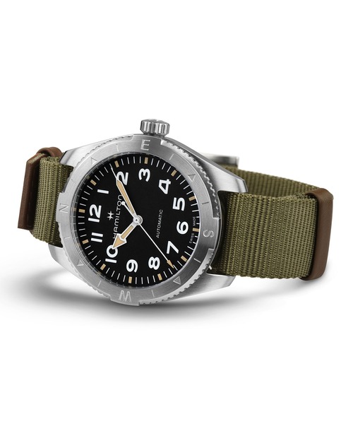 HAMILTON（ハミルトン）の「HAMILTON [ハミルトン] 腕時計 Khaki Field （カーキ フィールド） Expedition オート 自動巻き 41MM ブラック×グリーン（アナログ腕時計・メンズ・ブラック・FREE）」の6枚目の写真