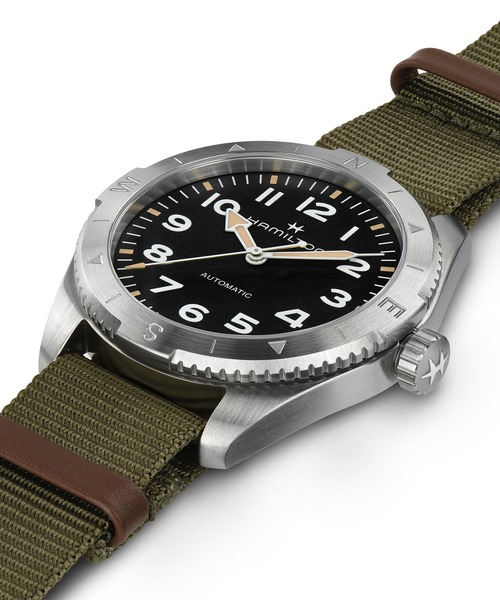 HAMILTON（ハミルトン）の「HAMILTON [ハミルトン] 腕時計 Khaki Field （カーキ フィールド） Expedition オート 自動巻き 41MM ブラック×グリーン（アナログ腕時計・メンズ・ブラック・FREE）」の5枚目の写真