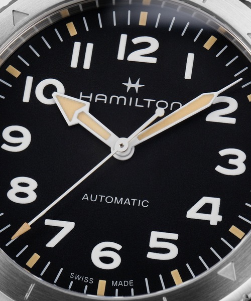 HAMILTON（ハミルトン）の「HAMILTON [ハミルトン] 腕時計 Khaki Field （カーキ フィールド） Expedition オート 自動巻き 41MM ブラック×グリーン（アナログ腕時計・メンズ・ブラック・FREE）」の4枚目の写真