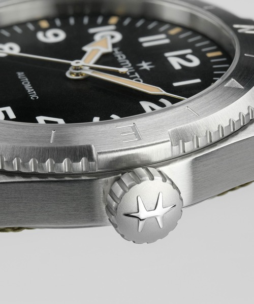 HAMILTON（ハミルトン）の「HAMILTON [ハミルトン] 腕時計 Khaki Field （カーキ フィールド） Expedition オート 自動巻き 41MM ブラック×グリーン（アナログ腕時計・メンズ・ブラック・FREE）」の3枚目の写真