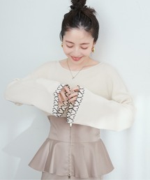 【WEB限定】お袖ハートショート丈ニットプルオーバー