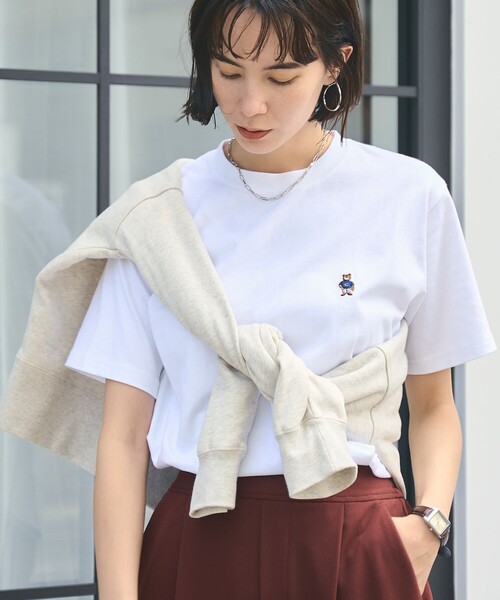 coen(コーエン)の「【WEB限定】USAコットンベア刺繍Tシャツ(Tシャツ/カットソー・レディース・オフホワイト/ナチュラル/ブラック/その他2・M/L)」の19枚目の写真