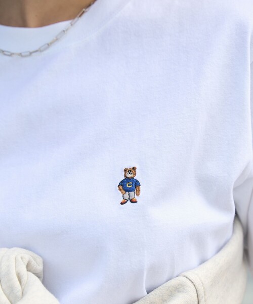 coen(コーエン)の「【WEB限定】USAコットンベア刺繍Tシャツ(Tシャツ/カットソー・レディース・オフホワイト/ナチュラル/ブラック/その他2・M/L)」の21枚目の写真