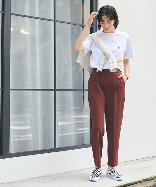 coen(コーエン)の「【WEB限定】USAコットンベア刺繍Tシャツ(Tシャツ/カットソー・レディース・オフホワイト/ナチュラル/ブラック/その他2・M/L)」の8枚目の写真