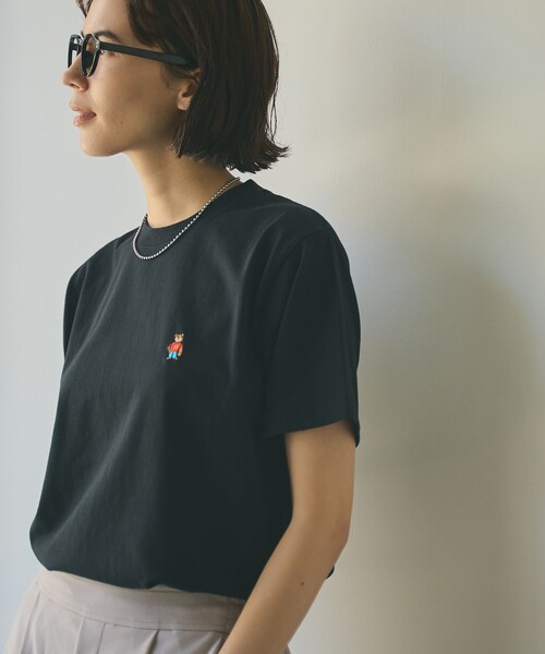coen(コーエン)の「【WEB限定】USAコットンベア刺繍Tシャツ(Tシャツ/カットソー・レディース・オフホワイト/ナチュラル/ブラック/その他2・M/L)」の11枚目の写真