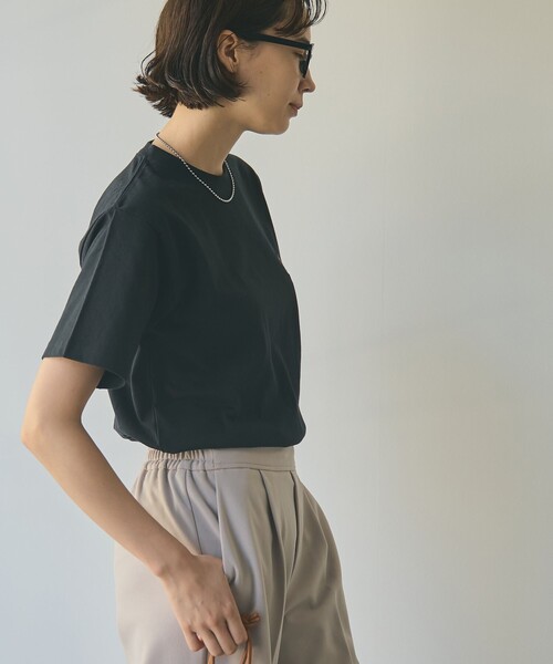 coen(コーエン)の「【WEB限定】USAコットンベア刺繍Tシャツ(Tシャツ/カットソー・レディース・オフホワイト/ナチュラル/ブラック/その他2・M/L)」の12枚目の写真