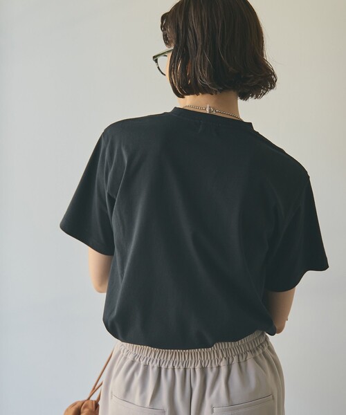 coen(コーエン)の「【WEB限定】USAコットンベア刺繍Tシャツ(Tシャツ/カットソー・レディース・オフホワイト/ナチュラル/ブラック/その他2・M/L)」の13枚目の写真