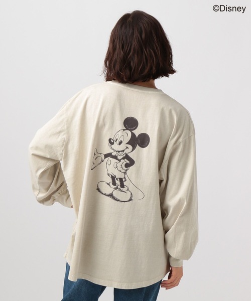Disney(ディズニー)の「【Disney(ディズニー)ミッキー&ミニー】ロンT(Tシャツ/カットソー・レディース・チャコール/オフホワイト/ピンク/ベージュ・FREE)」の17枚目の写真
