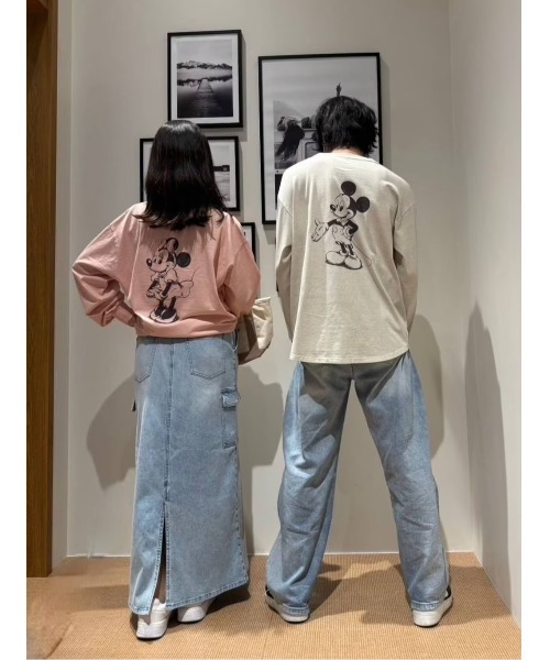 Disney(ディズニー)の「【Disney(ディズニー)ミッキー&ミニー】ロンT(Tシャツ/カットソー・レディース・チャコール/オフホワイト/ピンク/ベージュ・FREE)」の22枚目の写真
