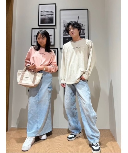 Disney(ディズニー)の「【Disney(ディズニー)ミッキー&ミニー】ロンT(Tシャツ/カットソー・レディース・チャコール/オフホワイト/ピンク/ベージュ・FREE)」の21枚目の写真