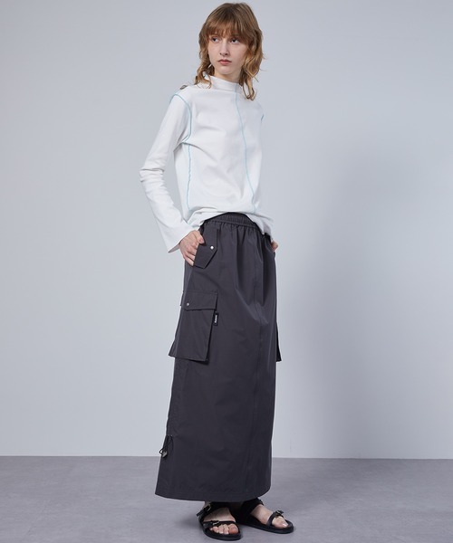 ELOOPS(イーループス)の「【ELOOPS】ステッチラインルーズトップス・カットソー(Tシャツ/カットソー・レディース・ホワイト/ブラック・FREE)」の3枚目の写真