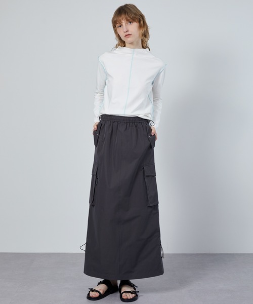 ELOOPS(イーループス)の「【ELOOPS】ステッチラインルーズトップス・カットソー(Tシャツ/カットソー・レディース・ホワイト/ブラック・FREE)」の7枚目の写真