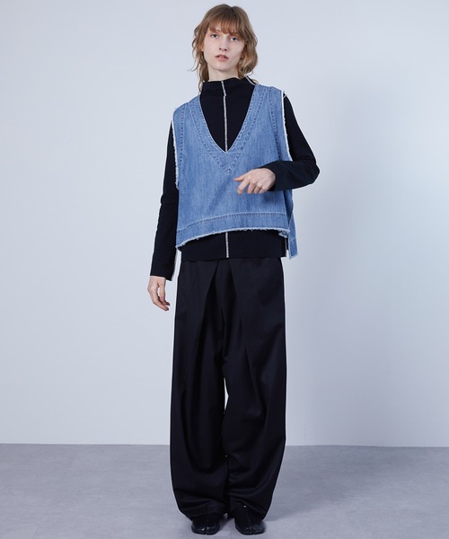 ELOOPS(イーループス)の「【ELOOPS】ステッチラインルーズトップス・カットソー(Tシャツ/カットソー・レディース・ホワイト/ブラック・FREE)」の6枚目の写真