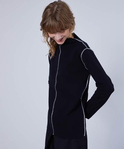 ELOOPS(イーループス)の「【ELOOPS】ステッチラインルーズトップス・カットソー(Tシャツ/カットソー・レディース・ホワイト/ブラック・FREE)」の21枚目の写真