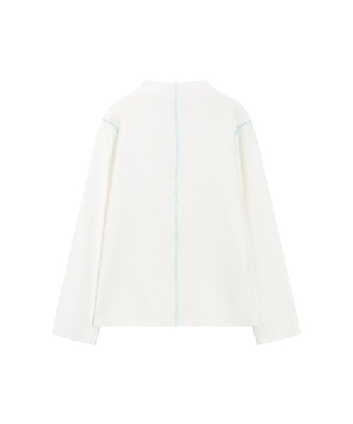 ELOOPS(イーループス)の「【ELOOPS】ステッチラインルーズトップス・カットソー(Tシャツ/カットソー・レディース・ホワイト/ブラック・FREE)」の9枚目の写真