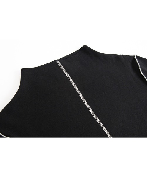 ELOOPS(イーループス)の「【ELOOPS】ステッチラインルーズトップス・カットソー(Tシャツ/カットソー・レディース・ホワイト/ブラック・FREE)」の13枚目の写真