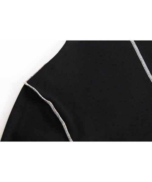 ELOOPS(イーループス)の「【ELOOPS】ステッチラインルーズトップス・カットソー(Tシャツ/カットソー・レディース・ホワイト/ブラック・FREE)」の14枚目の写真