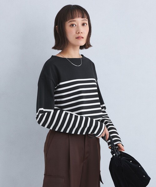 green label relaxing(グリーンレーベルリラクシング)の「ライト バスク シャツ(Tシャツ/カットソー・レディース・グレー/ライトピンク/その他3/その他1/その他2・36/38)」の8枚目の写真