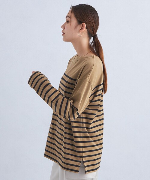 green label relaxing(グリーンレーベルリラクシング)の「ライト バスク シャツ(Tシャツ/カットソー・レディース・グレー/ライトピンク/その他3/その他1/その他2・36/38)」の19枚目の写真