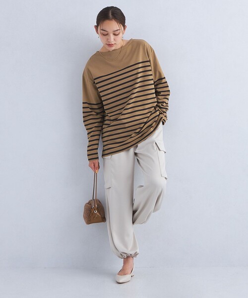 green label relaxing(グリーンレーベルリラクシング)の「ライト バスク シャツ(Tシャツ/カットソー・レディース・グレー/ライトピンク/その他3/その他1/その他2・36/38)」の18枚目の写真