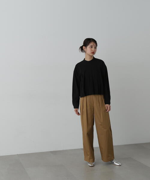 N.(N. Natural Beauty Basic)(エヌエヌナチュラルビューティーベーシック)の「◆スタンドカラーショートタックブラウス(シャツ/ブラウス・レディース・ホワイト/ブラック/ブルー・MEDIUM)」の11枚目の写真
