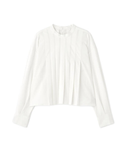 N.(N. Natural Beauty Basic)(エヌエヌナチュラルビューティーベーシック)の「◆スタンドカラーショートタックブラウス(シャツ/ブラウス・レディース・ホワイト/ブラック/ブルー・MEDIUM)」の15枚目の写真