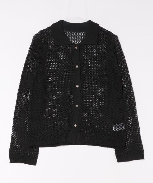 【セール】メッシュ長袖ニットポロシャツ（ニット/セーター）｜each（イーチ）