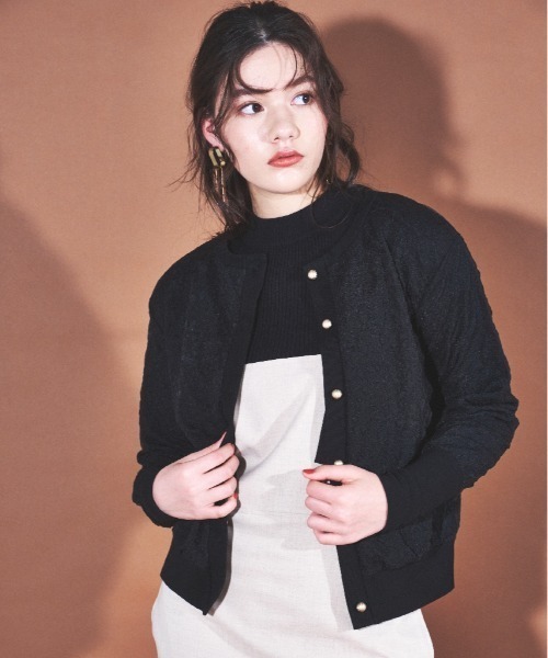 【セール】シャーリングチュールカーディガン（カーディガン/ボレロ）｜maarook（マルーク）