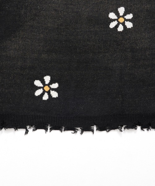 Revo. ヴィンテージディテール ダメージ加工 フラワージャガード ルーズニット プルオーバー（ニット/セーター）｜Revo.（レボ）