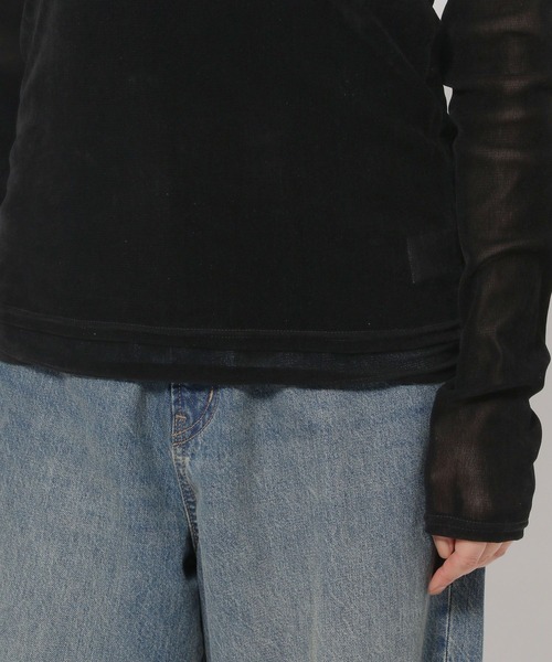 LOWRYS FARM（ローリーズファーム）の「ベロアチュール２ＰＬＳ 138866（Tシャツ/カットソー・レディース・アイボリー/ピンク/ブラック・FREE）」の19枚目の写真