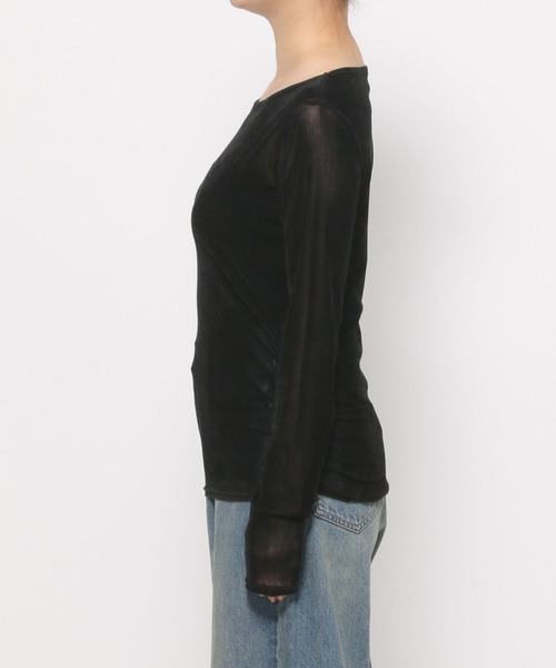 LOWRYS FARM（ローリーズファーム）の「ベロアチュール２ＰＬＳ 138866（Tシャツ/カットソー・レディース・アイボリー/ピンク/ブラック・FREE）」の21枚目の写真