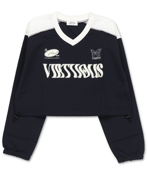 SPINNS（スピンズ）の「VIRTOUSロゴ ショート丈ナイロンプルオーバー（スウェット・レディース・アイボリー/ブラック/ピンク/ネイビー/レッド・ONESIZE）」の20枚目の写真