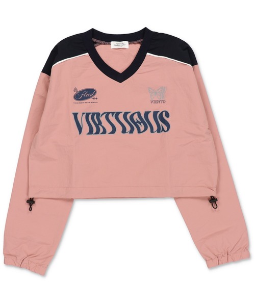 SPINNS（スピンズ）の「VIRTOUSロゴ ショート丈ナイロンプルオーバー（スウェット・レディース・アイボリー/ブラック/ピンク/ネイビー/レッド・ONESIZE）」の21枚目の写真