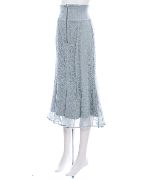 clear（クリア）の「【低身長用サイズ有】花柄レースマーメイドスカート [エレガンスコーデ スタイルアップ 骨格ウェーブ]≪再入荷≫（スカート・レディース・ブルーグレー/ブラック/ピンクベージュ・F/XS）」の8枚目の写真