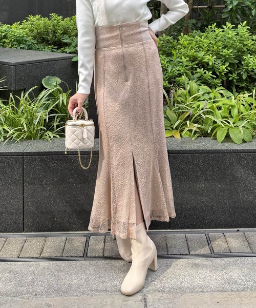 clear（クリア）の「【低身長用サイズ有】花柄レースマーメイドスカート [エレガンスコーデ スタイルアップ 骨格ウェーブ]≪再入荷≫（スカート・レディース・ブルーグレー/ブラック/ピンクベージュ・F/XS）」の22枚目の写真