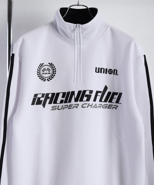 セール】76 ユニフォームデザイン 裏起毛 ハーフジッププルオーバー