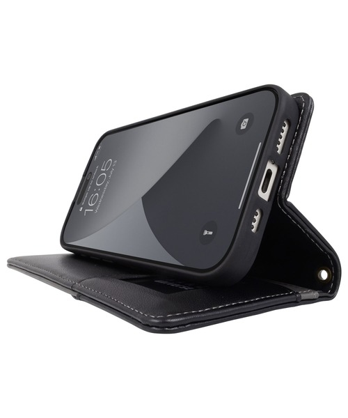 NANO universe（ナノユニバース）の「iPhone16 iPhone16Pro ナノユニバース [バイカラー手帳]（スマホケース/カバー・レディース・ブラック/グレー/ベージュ/ブラウン・iPhone 16/iPhone 16 Pro）」の12枚目の写真