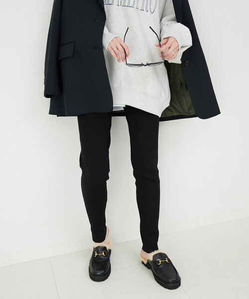 SLOBE IENA ウール混レギンス　グレー・ベージュ　　セット SLOBE IENA（スローブイエナ）の「ウール混レギンス（レギンス