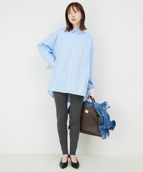 SLOBE IENA（スローブイエナ）の「ウォッシャブルニットレギンス（レギンス/スパッツ・レディース・チャコールグレー/ブラック・FREE）」の11枚目の写真