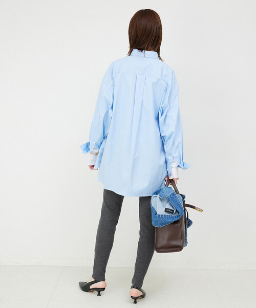 SLOBE IENA（スローブイエナ）の「ウォッシャブルニットレギンス（レギンス/スパッツ・レディース・チャコールグレー/ブラック・FREE）」の13枚目の写真