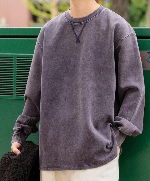 ITEMS URBANRESEARCH（アイテムズ アーバンリサーチ）の「発熱機能 フェードダンボールTops（スウェット・メンズ・ベージュ/ネイビー/ブラック・MEDIUM/LARGE）」の17枚目の写真