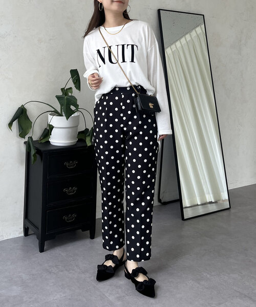 prose verse（プロズヴェール）の「【NUIT】フロッキーロゴロンT（Tシャツ/カットソー・レディース・ブラック/オフホワイト・MEDIUM）」の11枚目の写真