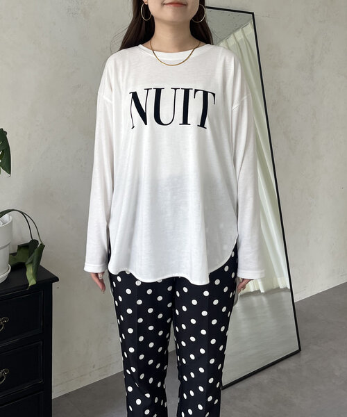 prose verse（プロズヴェール）の「【NUIT】フロッキーロゴロンT（Tシャツ/カットソー・レディース・ブラック/オフホワイト・MEDIUM）」の14枚目の写真