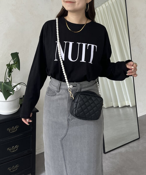prose verse（プロズヴェール）の「【NUIT】フロッキーロゴロンT（Tシャツ/カットソー・レディース・ブラック/オフホワイト・MEDIUM）」の20枚目の写真