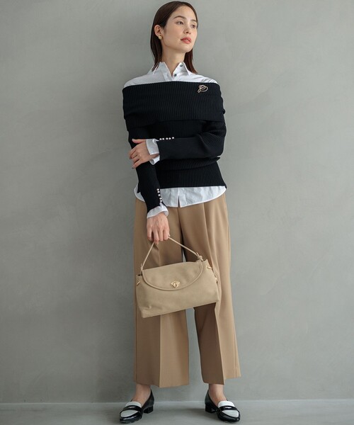 【セール】ELENAオフショル風 ニットプルオーバー（ニット/セーター）｜組曲（クミキョク）