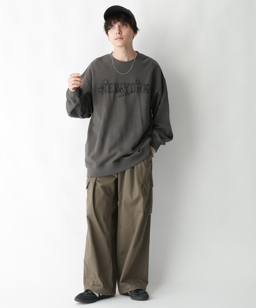 RAGEBLUE（レイジブルー）の「カレッジロゴプリント/ヘビーウェイトプルオーバースウェット（スウェット・メンズ・ライトグレー/ダークグリーン/ダークグレー・MEDIUM/LARGE）」の22枚目の写真